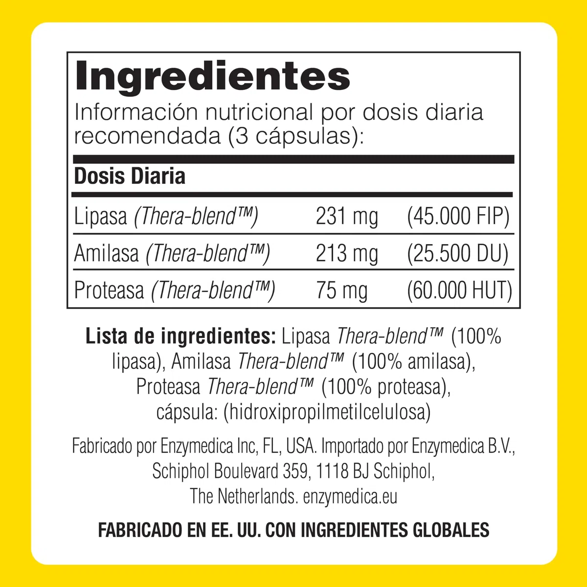 Enzymedica, Lypo Gold, Fórmula Enzimática, Reduce los Gases y la Hinchazón, Indicada para una dieta Keto, Mejora la Absorción de Nutrientes, Sin Gluten, Sin Lácteos, Vegano, 120 Cápsulas