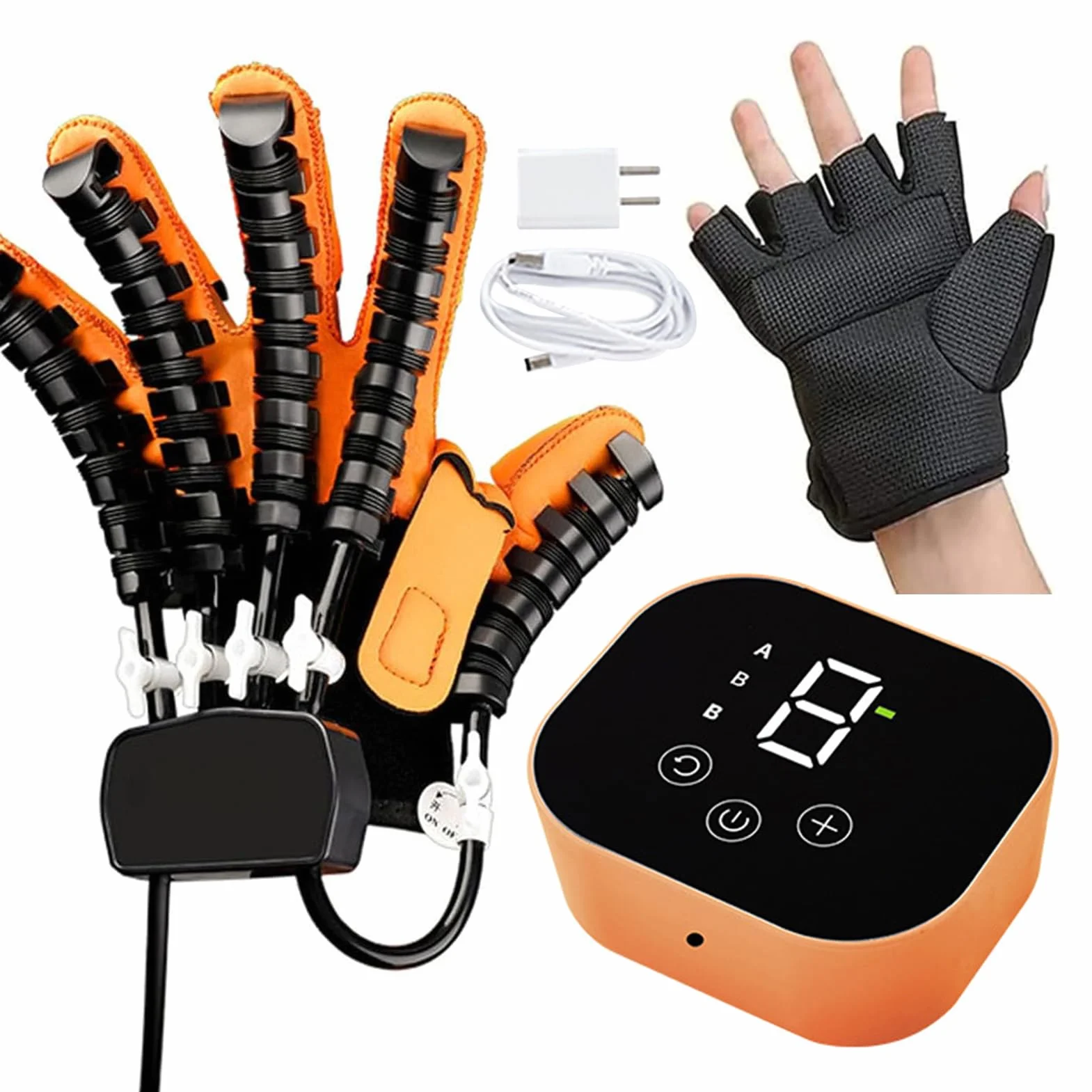 GAOXIAO Guantes Roboticos Rehabilitación Ictus, Guante Electrico Terapeutico para Rehabilitación de Manos y Dedos, Guantes para Terapia para Hemiplejía Autoentrenamiento(Size:L,Color:Derecha)