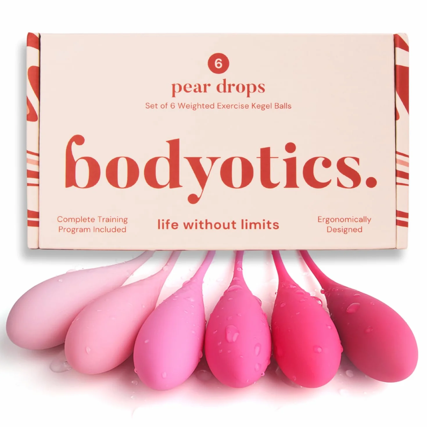 Bodyotics Pelvic Floor Trainer for Women - Juego completo de entrenamiento de Kegel - Juego de 6 piezas para principiantes