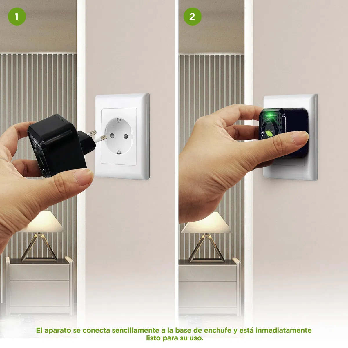 ISOTRONIC Repelente ultrasónico para ácaros y chinches: Dispositivo eléctrico enchufable con un Alcance Efectivo de 30 m². Dispositivo eléctrico enchufable sin Productos químicos (3 Unidades).