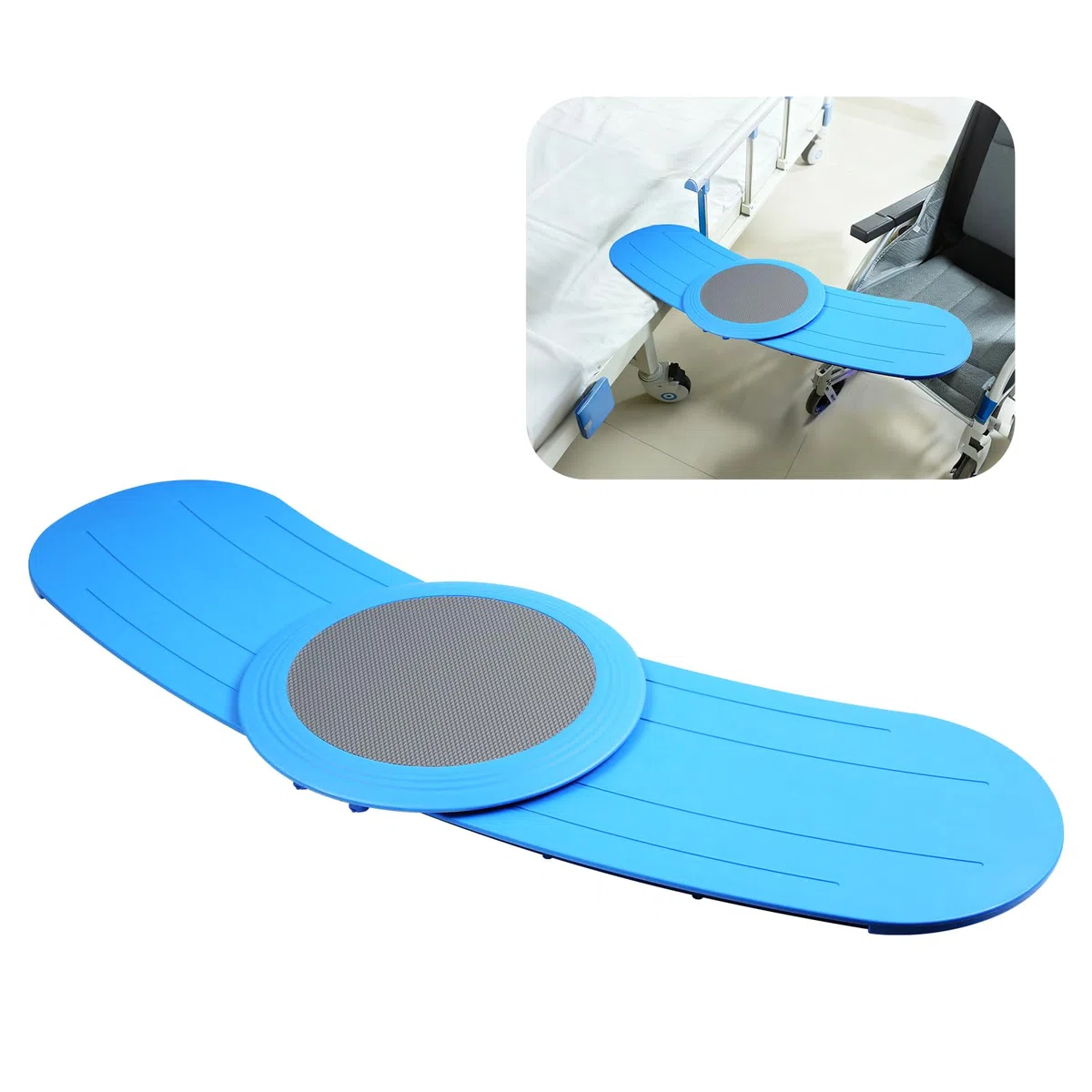 Tabla de transferencia, capacidad de carga 170 kg, tabla de transferencia con disco para usuarios de sillas de ruedas, pacientes, ancianos, de silla de ruedas a la cama, inodoro, bañera, coche
