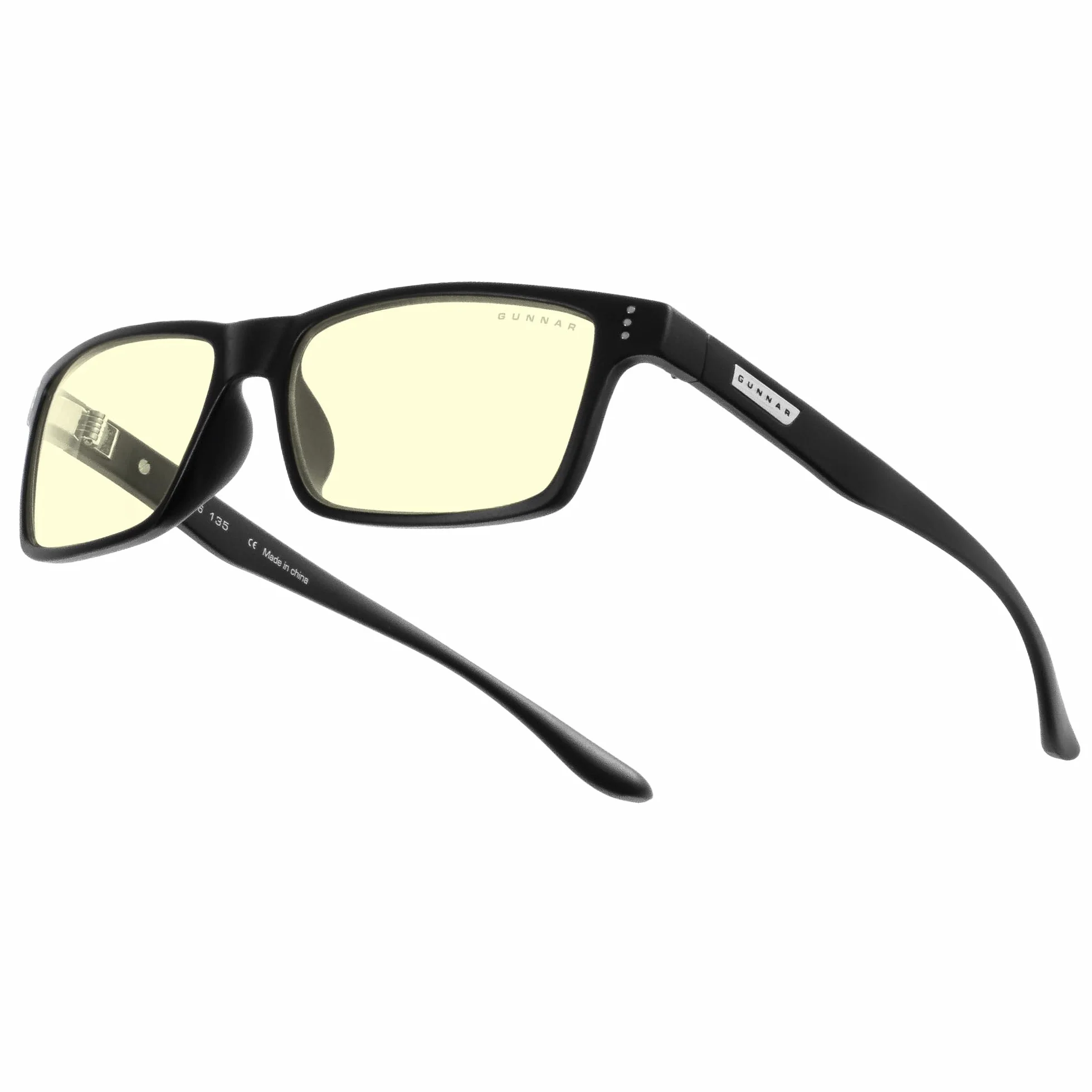 Gunnar Gafas para Videojuegos y Ordenador | Vertex, Color de Montura: Onyx, Tente de Lentes: Ámbar (Bloques 65% de Luz Azul y 100% de UV) | con filtro de Luz Azul | Lente Patentada