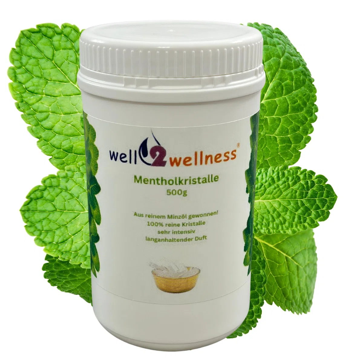 Sauna - Cristales de Hielo / Mentol - Cristales en una 500G Lata - de 100% Aceite Puro de Menta
