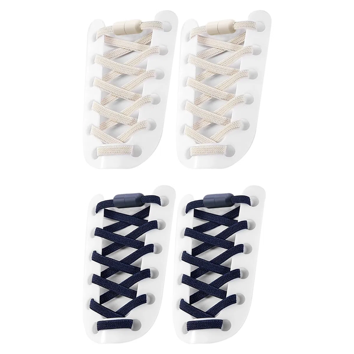 2 Pares De Cordones Elásticos Para Atar Libremente, Fijadores De Hebillas Para Cordones, Accesorios Para Calzado Deportivo, Diseño Ajustable, Adecuados Para Adultos Y Niños.
