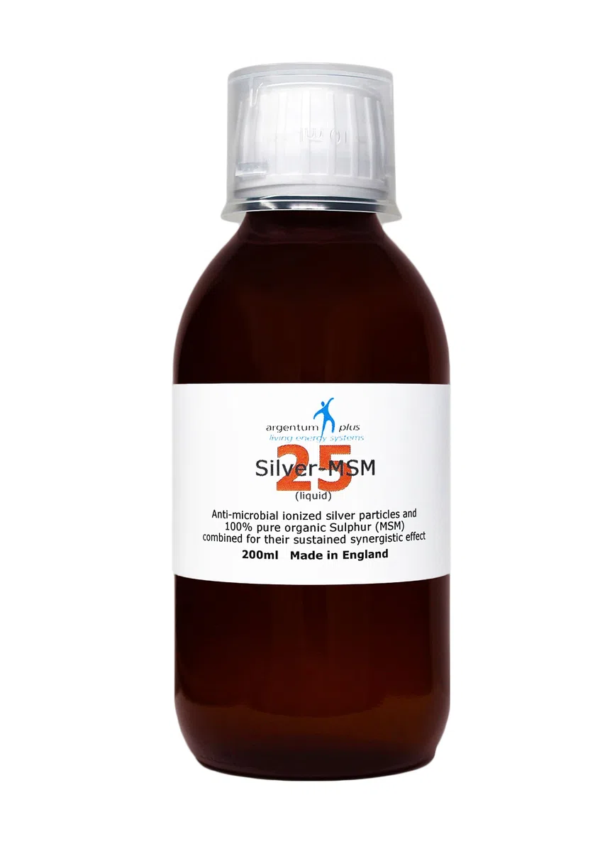 Plata-MSM 25 (líquido) - 200 ml - en ámbar vidrio con tapa de dosis de 15 ml