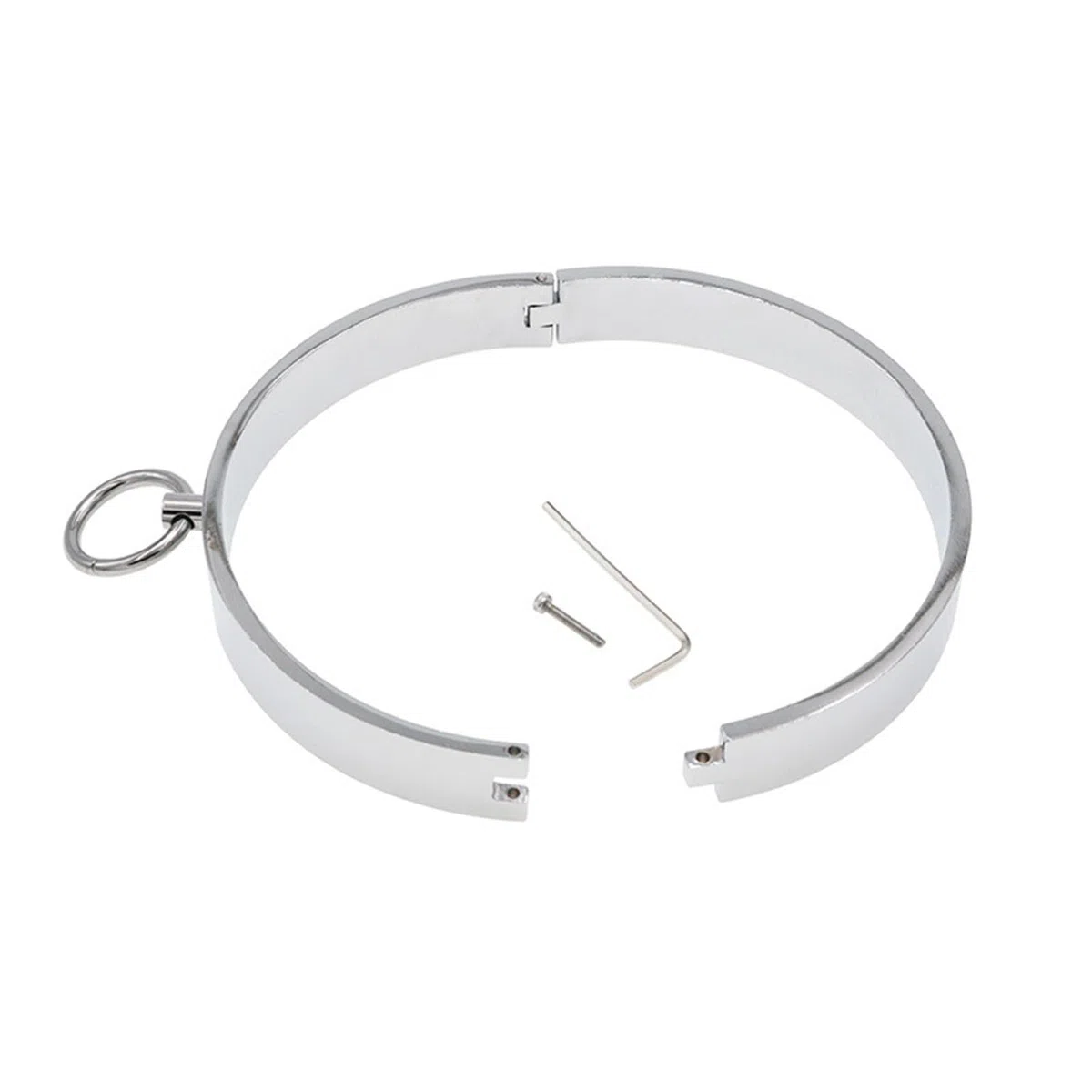 SM Collar De Esclavo De Metal con Cadena De Lazo para Cinturón Juego De Roles Collar De Anillo O Bdsm Juego Porno Cuello Collar Restricción Juguete Sexual Mujeres Hombres(Black Schwarz,140mm)