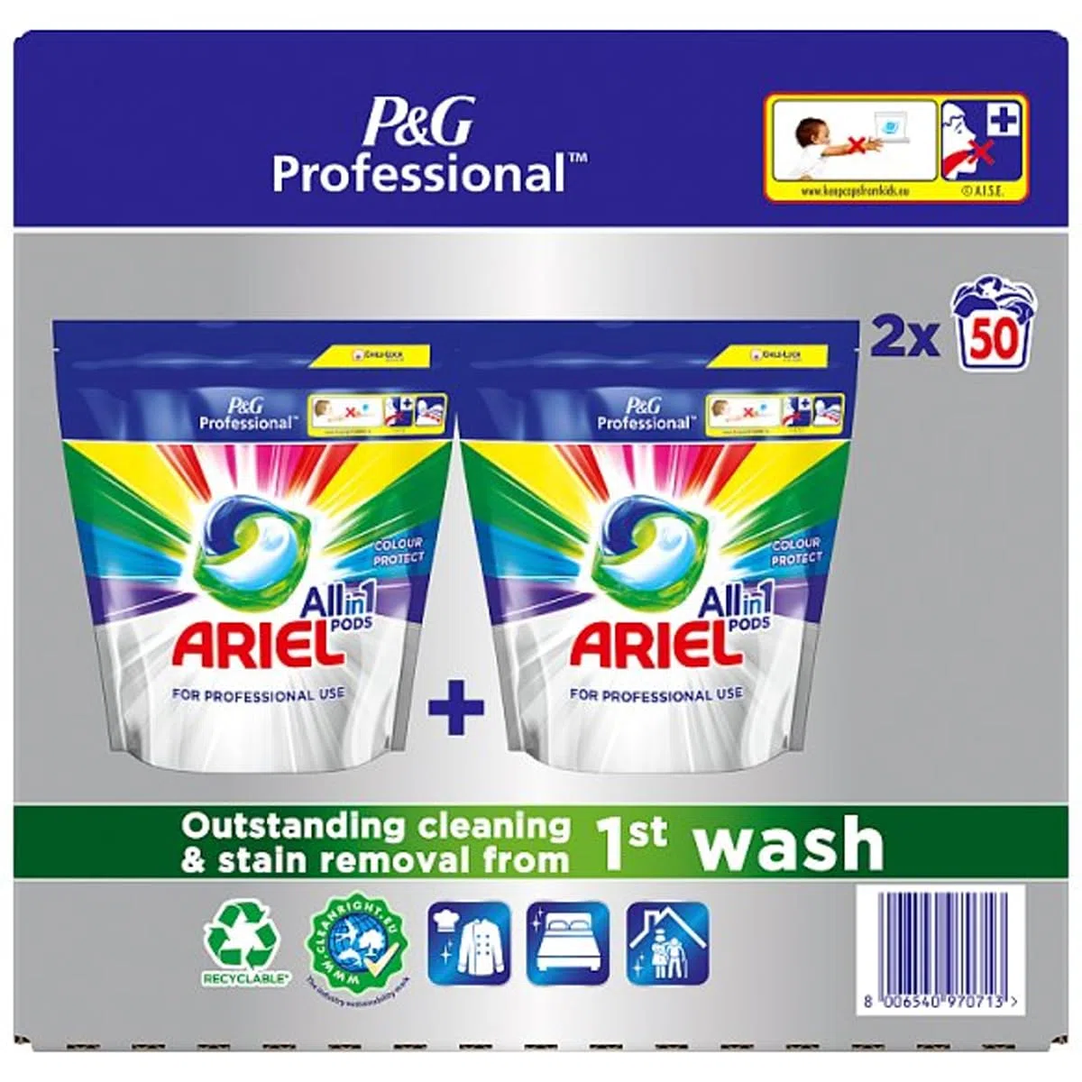 Liquitabs profesionales Ariel de color 2x50ct