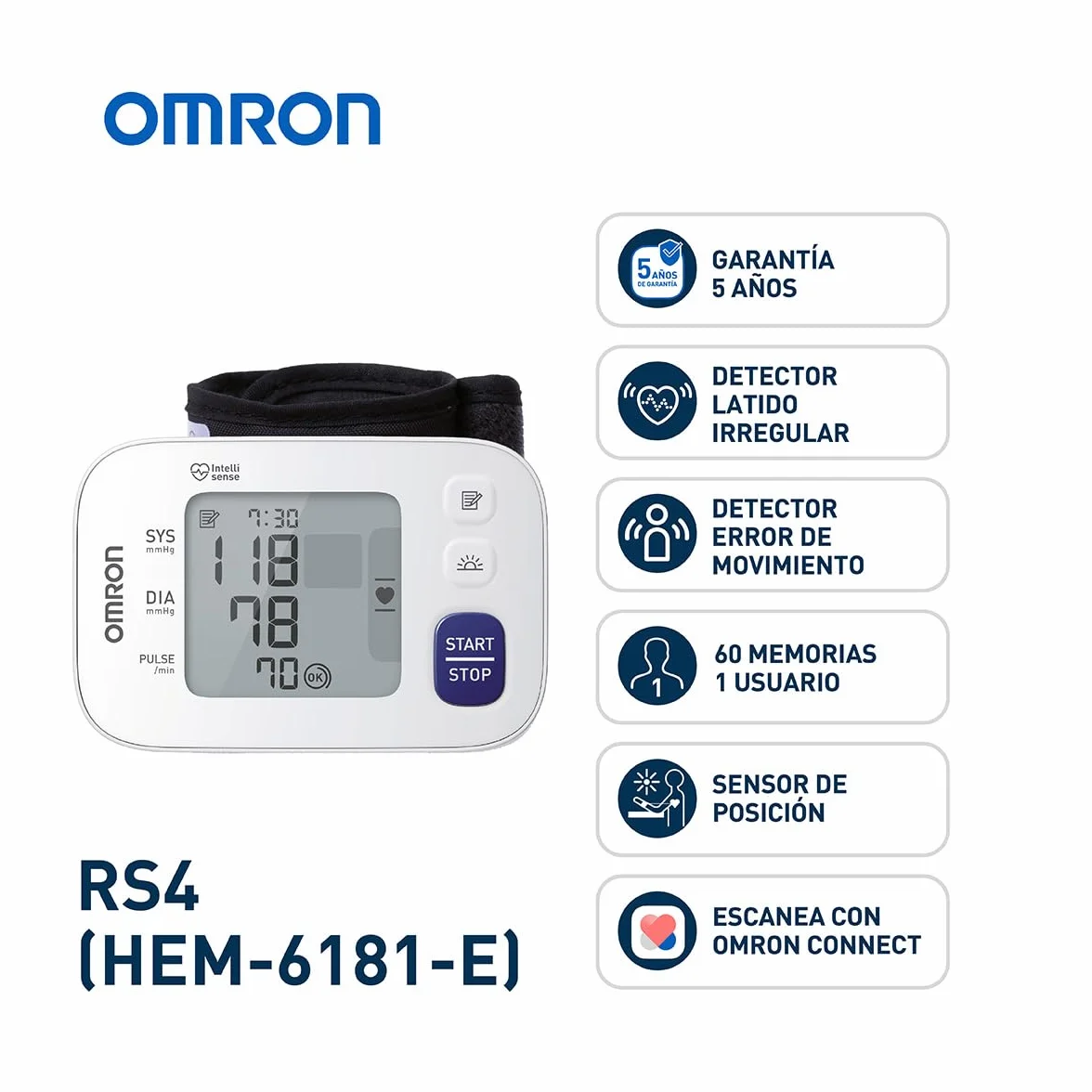 OMRON Omron RS4 Misuratore Della Pressione Da Polso