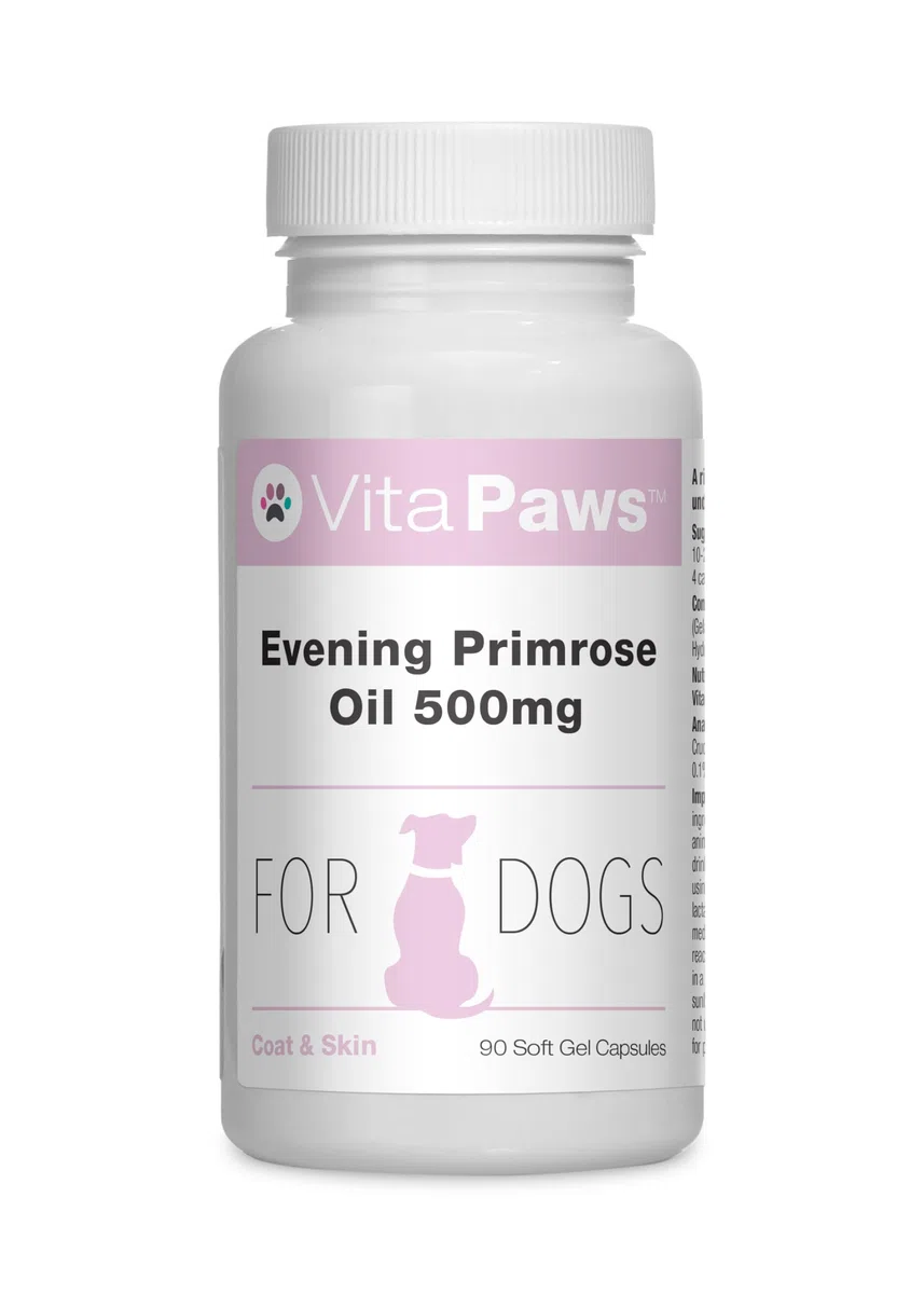 Aceite de Onagra 500mg para Perros - 90 Perlas - VitaPaws
