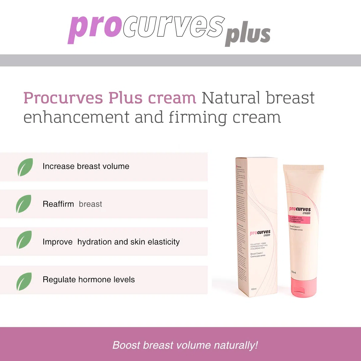 Cápsulas y Crema para Aumentar el Pecho y Reafirmarlo - 2 Piezas
