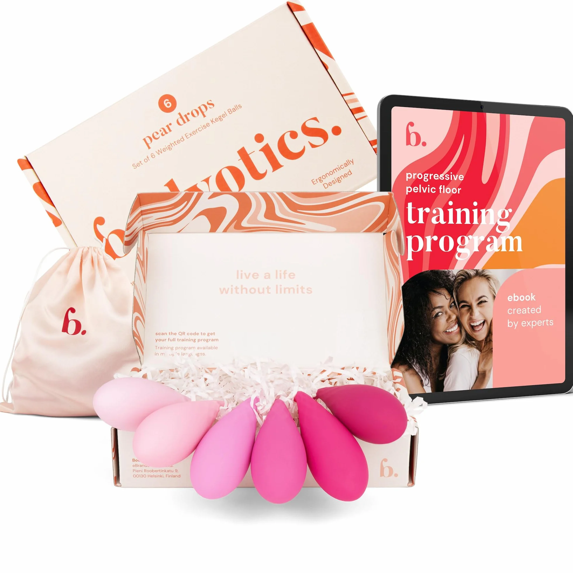 Bodyotics Pelvic Floor Trainer for Women - Juego completo de entrenamiento de Kegel - Juego de 6 piezas para principiantes
