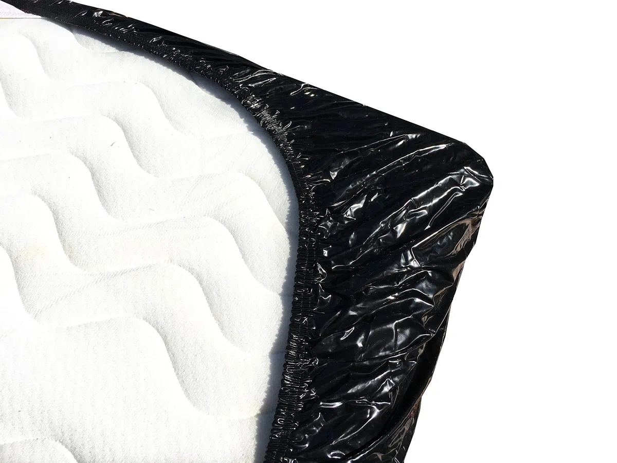 eXODA sábanas Impermeables Negras 220x220 cm sin látex sábanas Ajustadas con Goma para Juegos húmedos fácil de Limpiar y sin olores