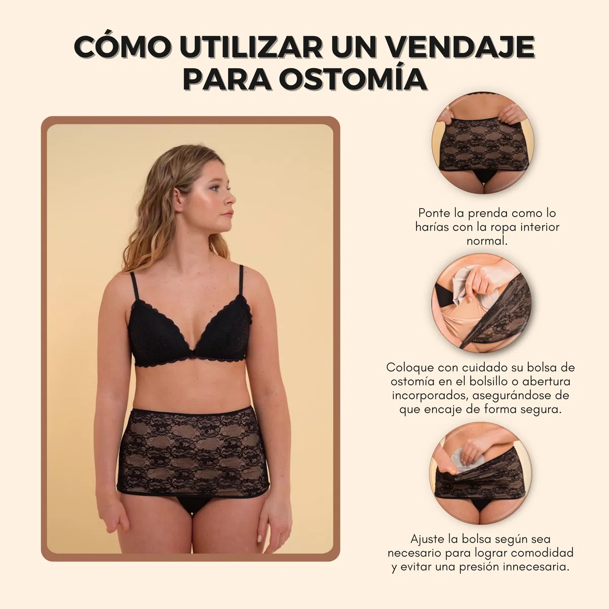 SIIL Faja de Ostomía | Banda de Ostomía | Fundas bolsas de ostomía | Ropa interior de ostomía Ostomy