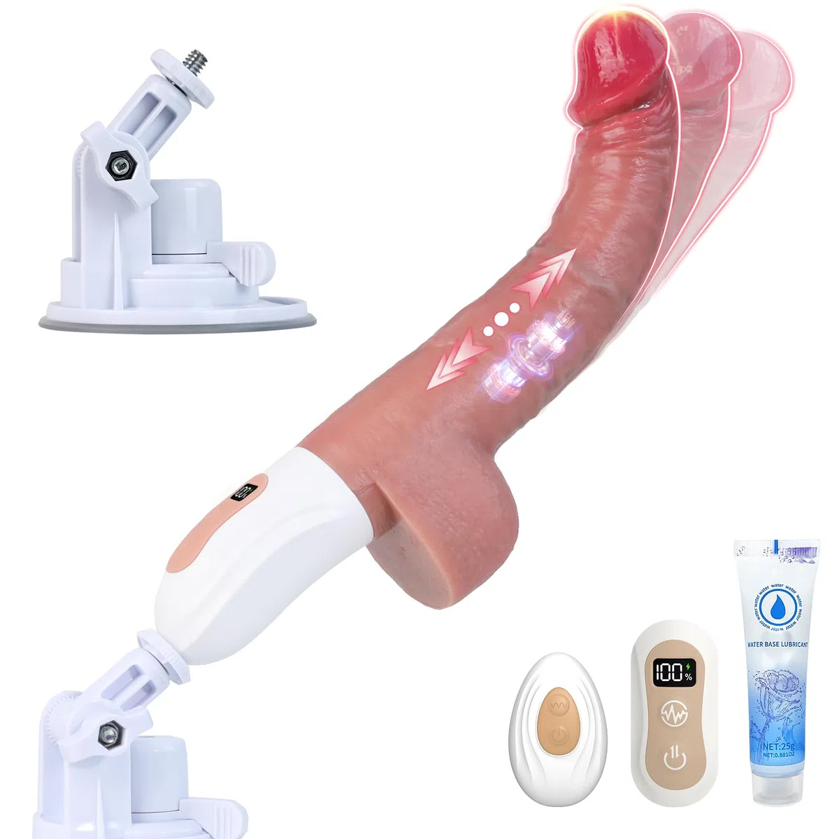 Dildo Vibradorador Mujer Juguetes Eróticos - Sex Machine Juguetes Sexuales Anales Consoladores para Mujer con Vibración, Eempuje y Balanceo, Dildo Anal Juguetes Eróticos para Pareja Sexuales Adultos