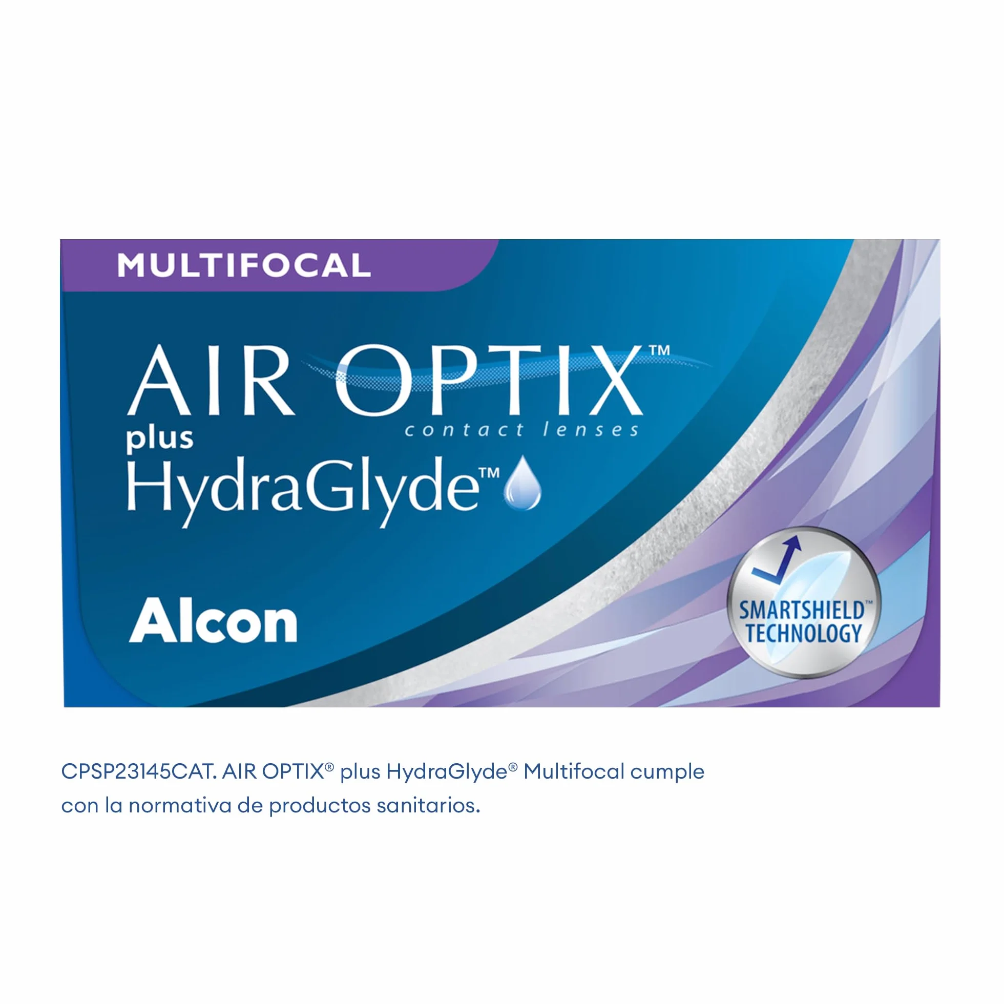 Air Optix plus HydraGlyde Multifocal lentes de contacto mensuales | 6 lentes | R 8.6 mm | D 14.2 mm | adición medio | -05.25 dioptrías