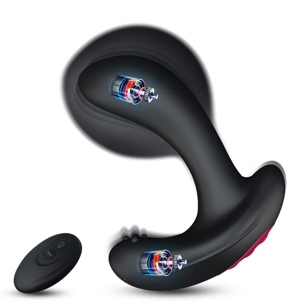 Tapón inflable del culo del vibrador anal - masajeador de próstata de control remoto con inflación automática y 10 modos vibradores para adultos masculinos y femeninos Estimulador