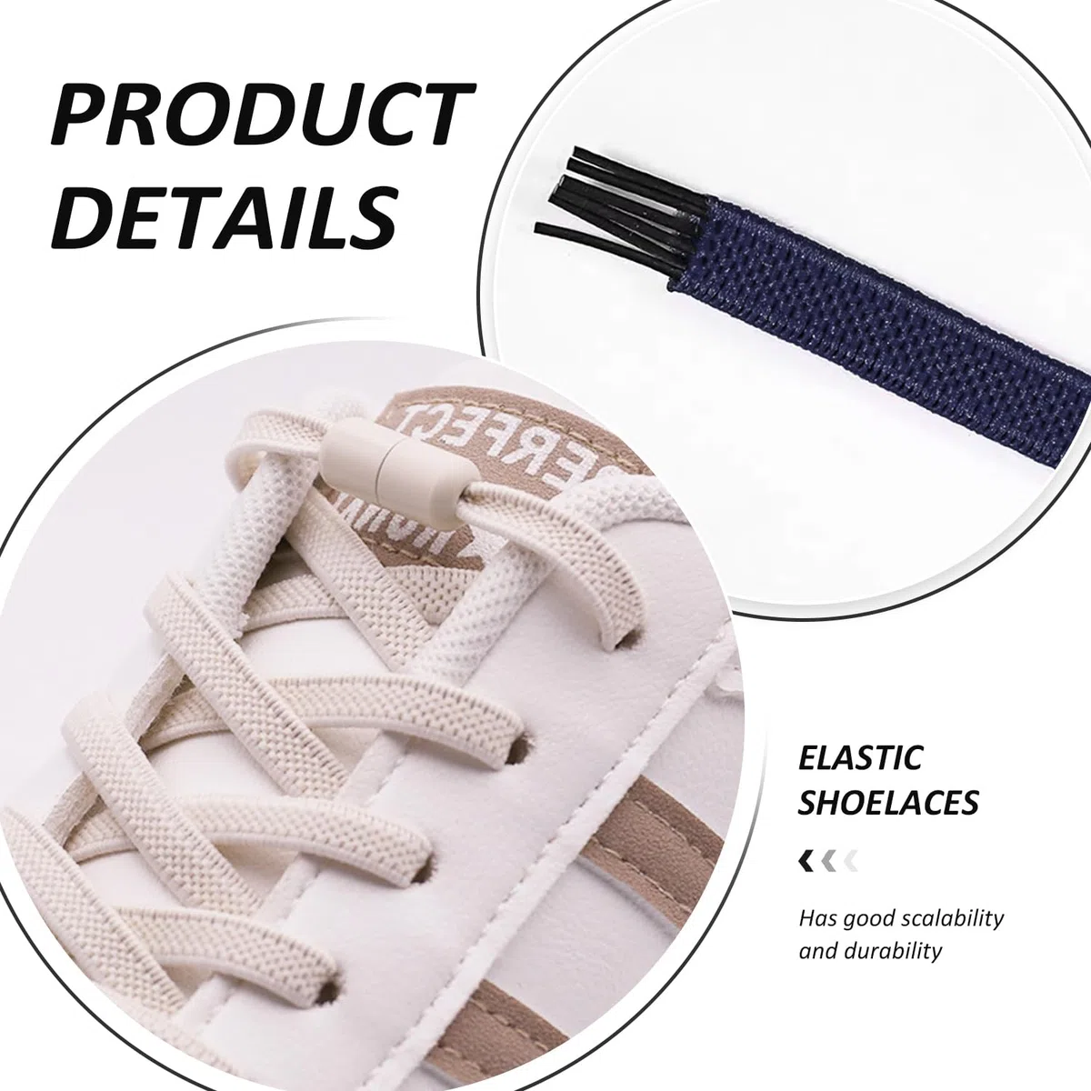 2 Pares De Cordones Elásticos Para Atar Libremente, Fijadores De Hebillas Para Cordones, Accesorios Para Calzado Deportivo, Diseño Ajustable, Adecuados Para Adultos Y Niños.