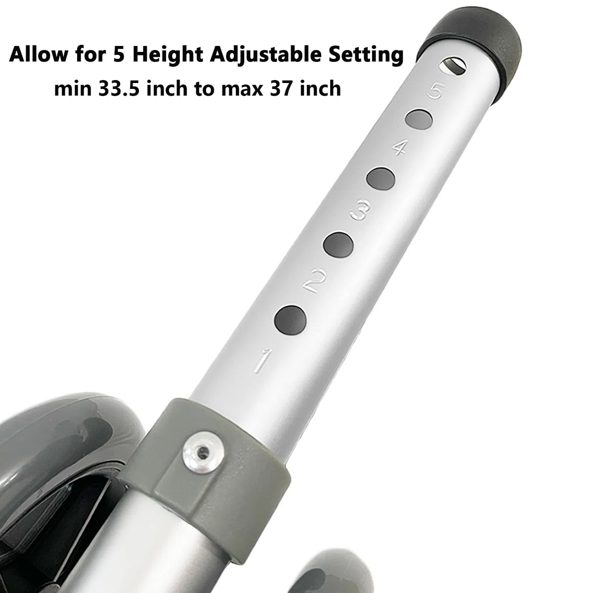 Frenos de desplazamiento trasero para Walker Brakes Fit 2.5 cm plegable Walker Tube Replacement – Rueda de seguridad trasera estabilidad ayuda de movilidad para ancianos discapacitados, 1 par (gris-A)
