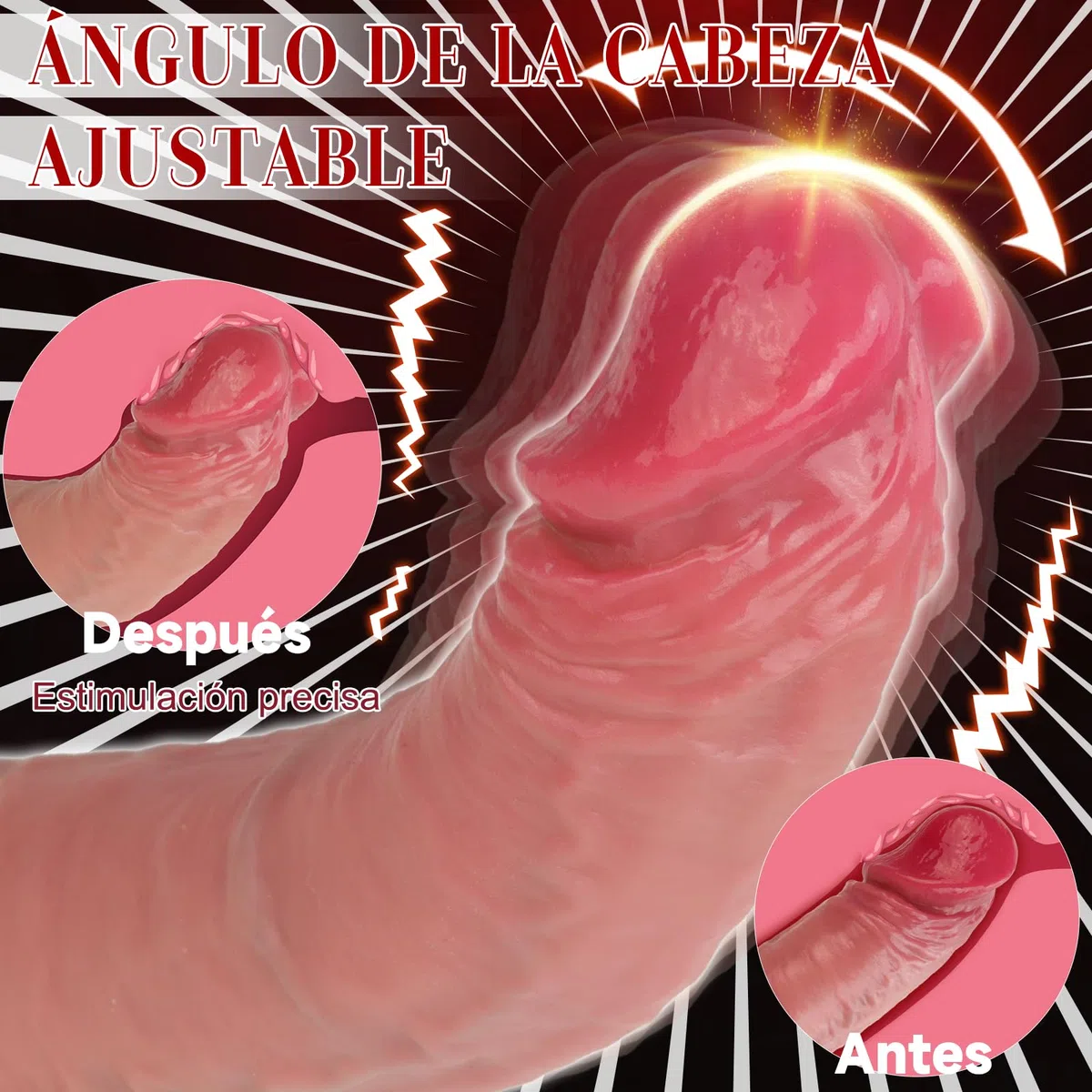 Dildo Vibradorador Mujer Juguetes Eróticos - Sex Machine Juguetes Sexuales Anales Consoladores para Mujer con Vibración, Eempuje y Balanceo, Dildo Anal Juguetes Eróticos para Pareja Sexuales Adultos