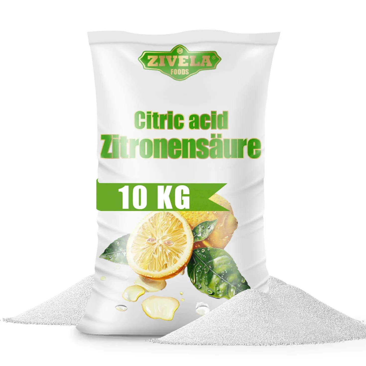 10 kg de ácido cítrico en polvo de calidad alimentaria, remedio casero para cocina y hogar, ácido cítrico 100% puro, ácido cítrico E330 (2 x 5 kg)