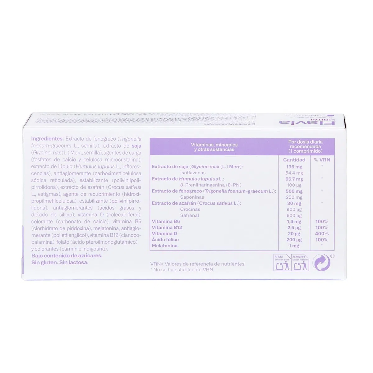 FLAVIA Libital Pack 2 x 30 Comprimidos - Alivia los Síntomas de la Menopausia - Con Isoflavonas de Soja y Vitaminas - Estimula la Líbido, Regula Sofocos y Sudoraciones - Complemento Alimenticio