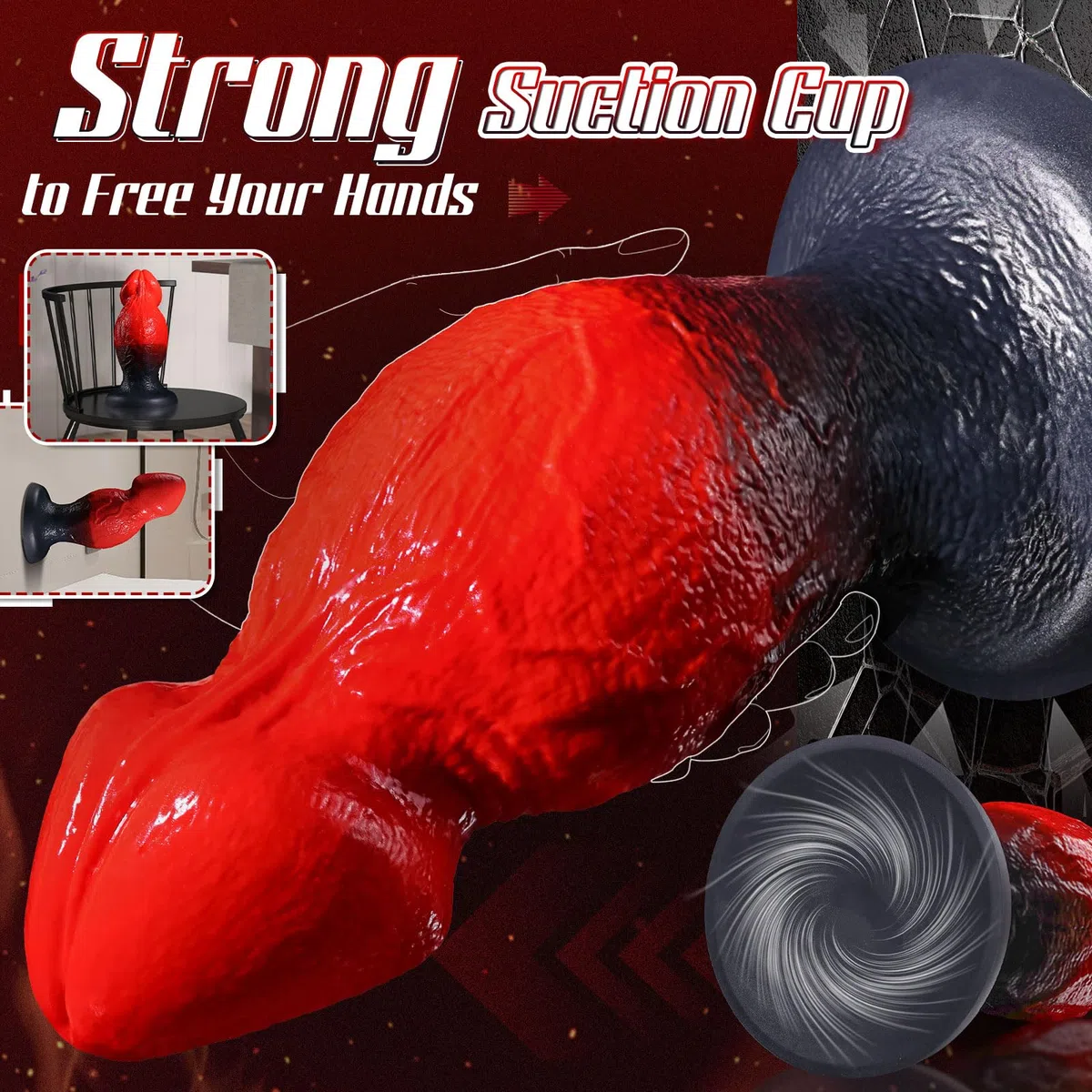 27cm Tapón Anal Gigante de fantasía Monstruo, 9.4cm Diámetro Consolador Extragrande con Dos Nódulos Para Dilatación Anal,Dildo Anal Silicona XXL Grueso con Ventosa, Juguete Sexual Para Hombres Mujeres