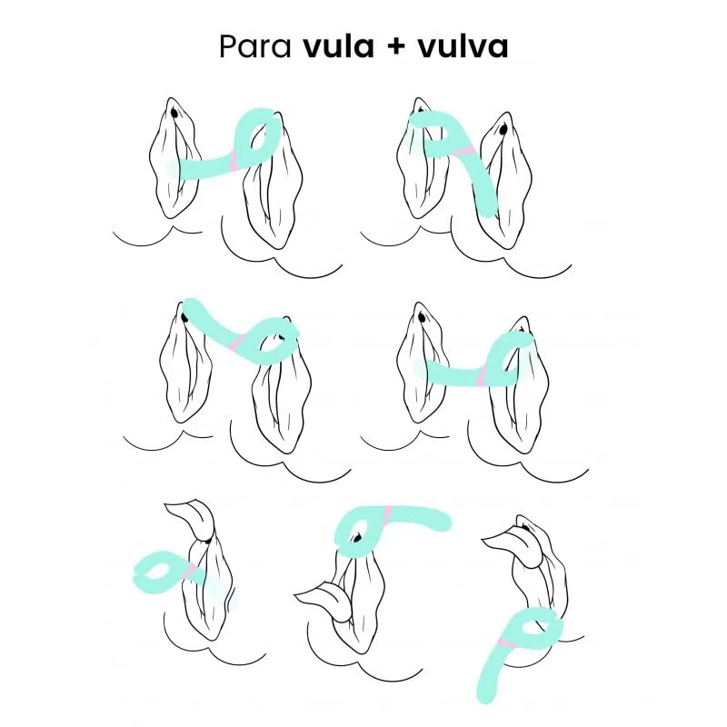 Kay, Vibrador para Parejas, Estimulación de Clítoris, Recargable USB, 7 Modos de Vibración, 3 Velocidades, Silicona y ABS (Azul)