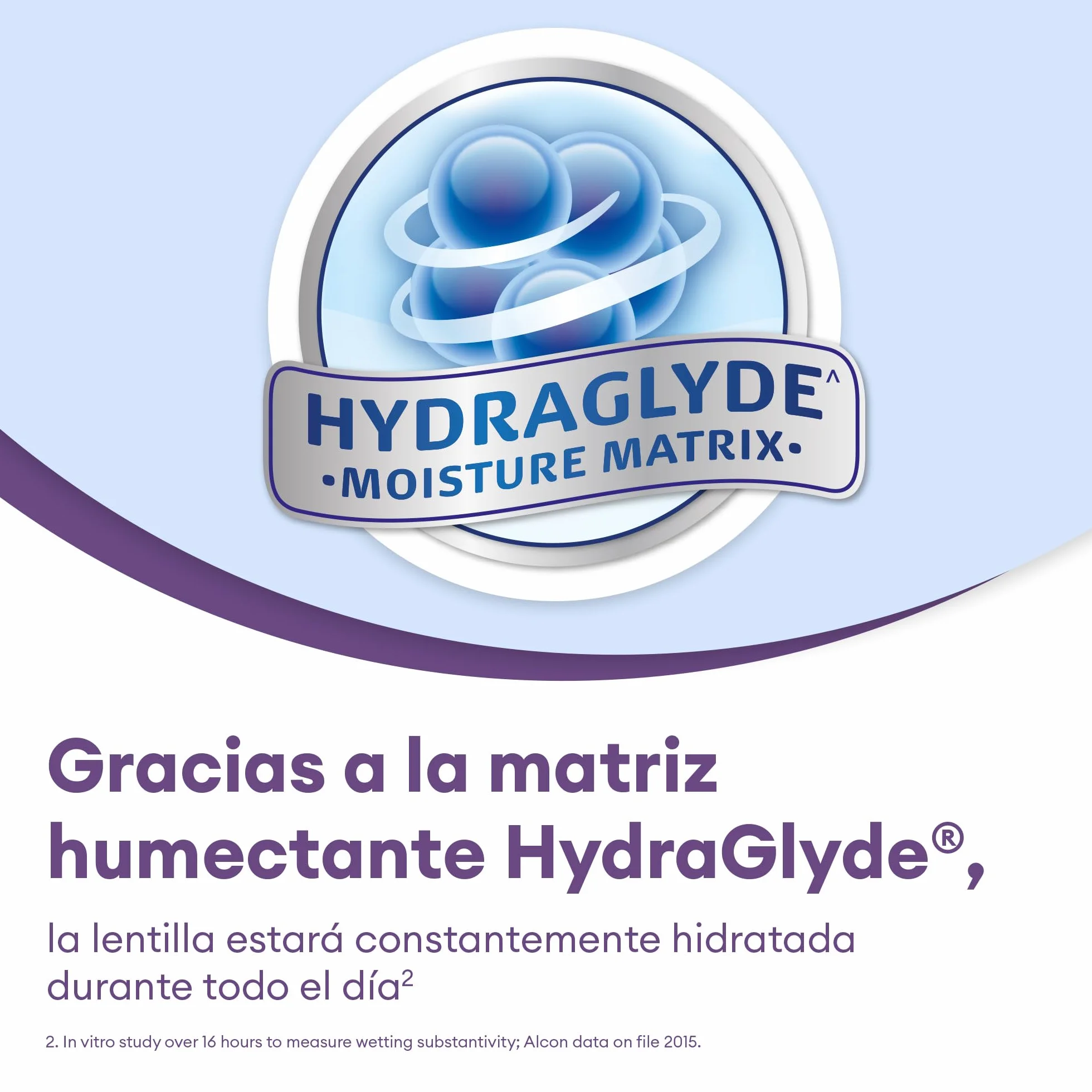Air Optix plus HydraGlyde Multifocal lentes de contacto mensuales | 6 lentes | R 8.6 mm | D 14.2 mm | adición medio | -05.25 dioptrías