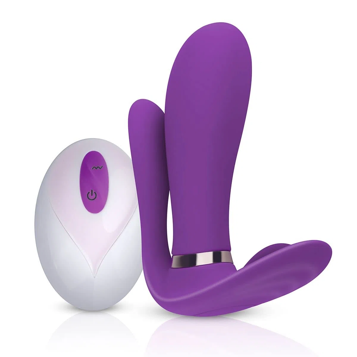 Teazers Purple Pleaser Vibrador - Vibrador de Triple Sexo para Vagina, ano y Clítoris con Estimulador del punto G (Púrpura)- Vibrador de Control Remoto Recargable 3 en 1 con Batería - Morado
