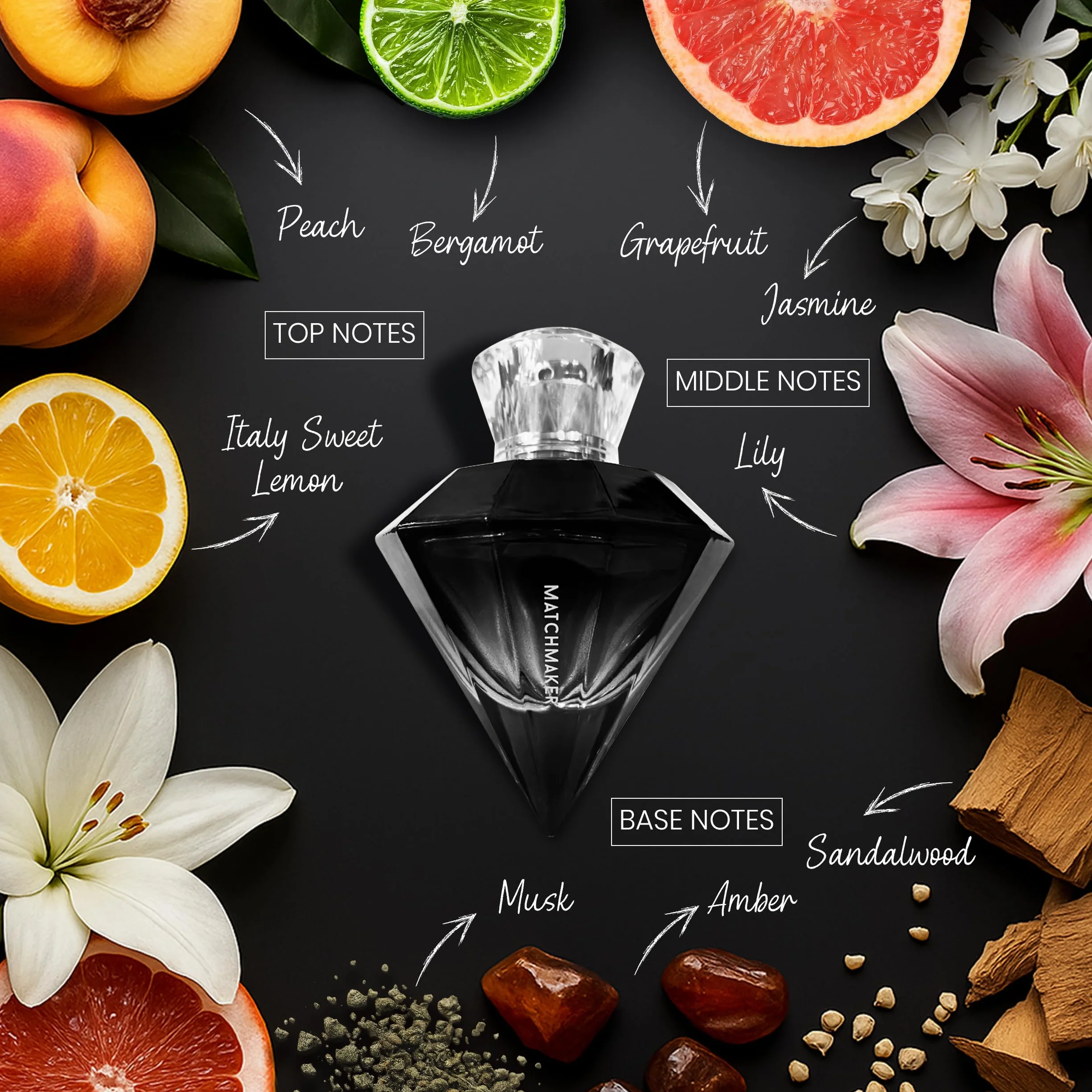 Matchmaker Black Diamond - Perfume de feromonas Deluxe – Attract Her, 30 ml