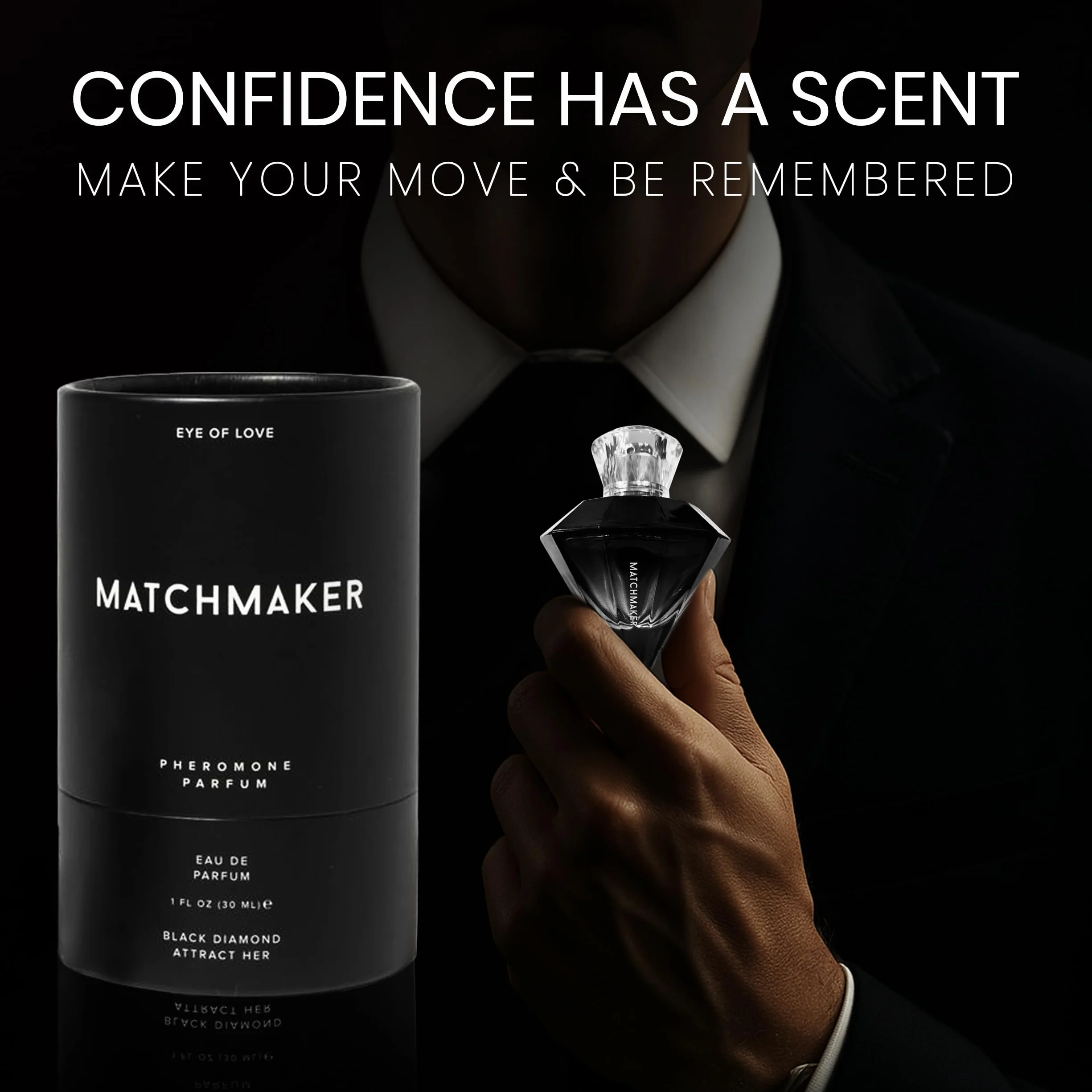 Matchmaker Black Diamond - Perfume de feromonas Deluxe – Attract Her, 30 ml