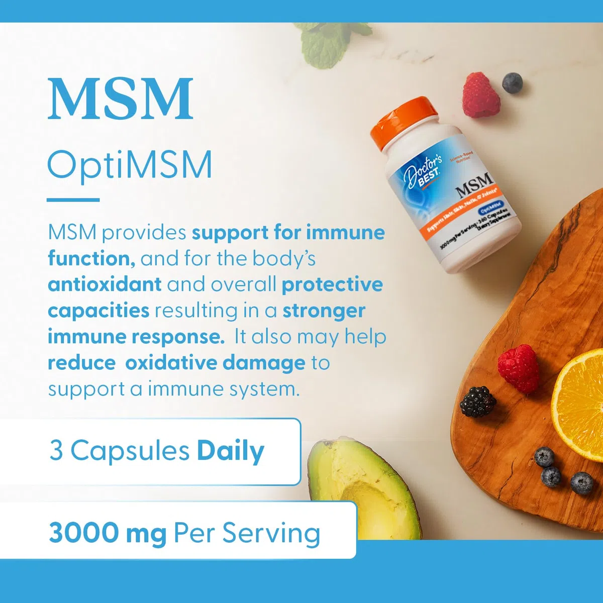 Doctor's Best Msm Con Optimsm, 1000Mg - 360 Caps 360 Unidades 460 g