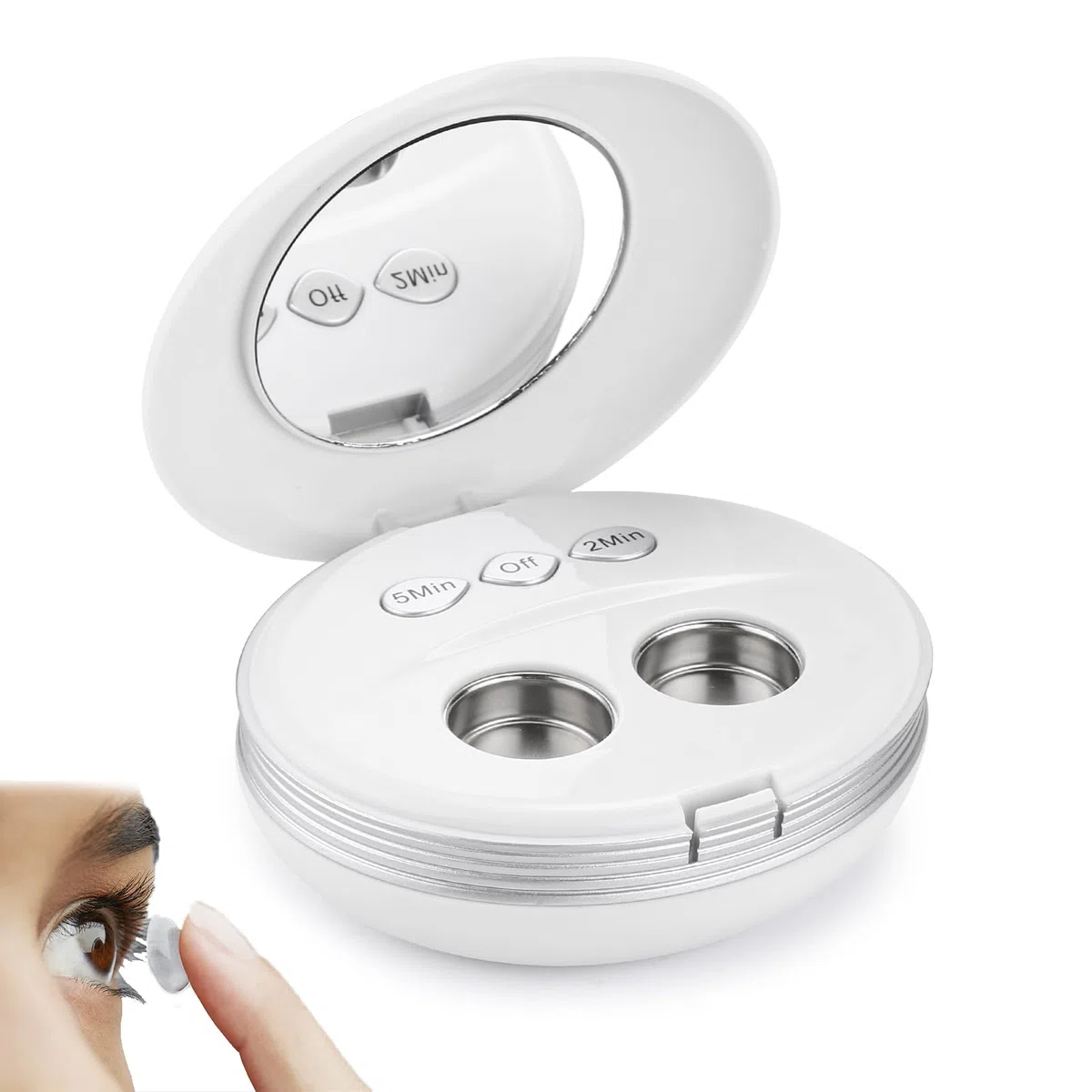 Limpiador de lentes de contacto, limpiador ultrasónico de lentes de contacto BlumWay con cargador USB, desechable de ajuste, lentes duras, lentes de contacto, lentes de colores,lentes RGP y lentes OK