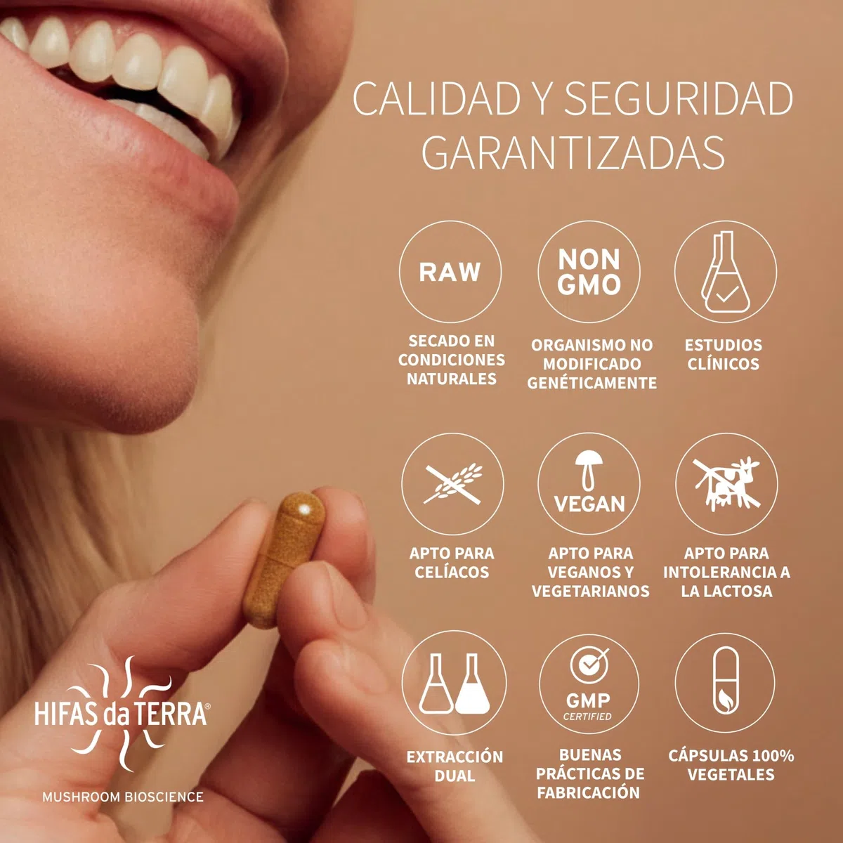 HIFAS DA TERRA - Mico-Vir+ Extractos Puros de Reishi y Cordyceps con Vitamina C - Refuerzo inmunitario natural, energía y recuperación - Extracto de Hongos - Refill 60 Cápsulas