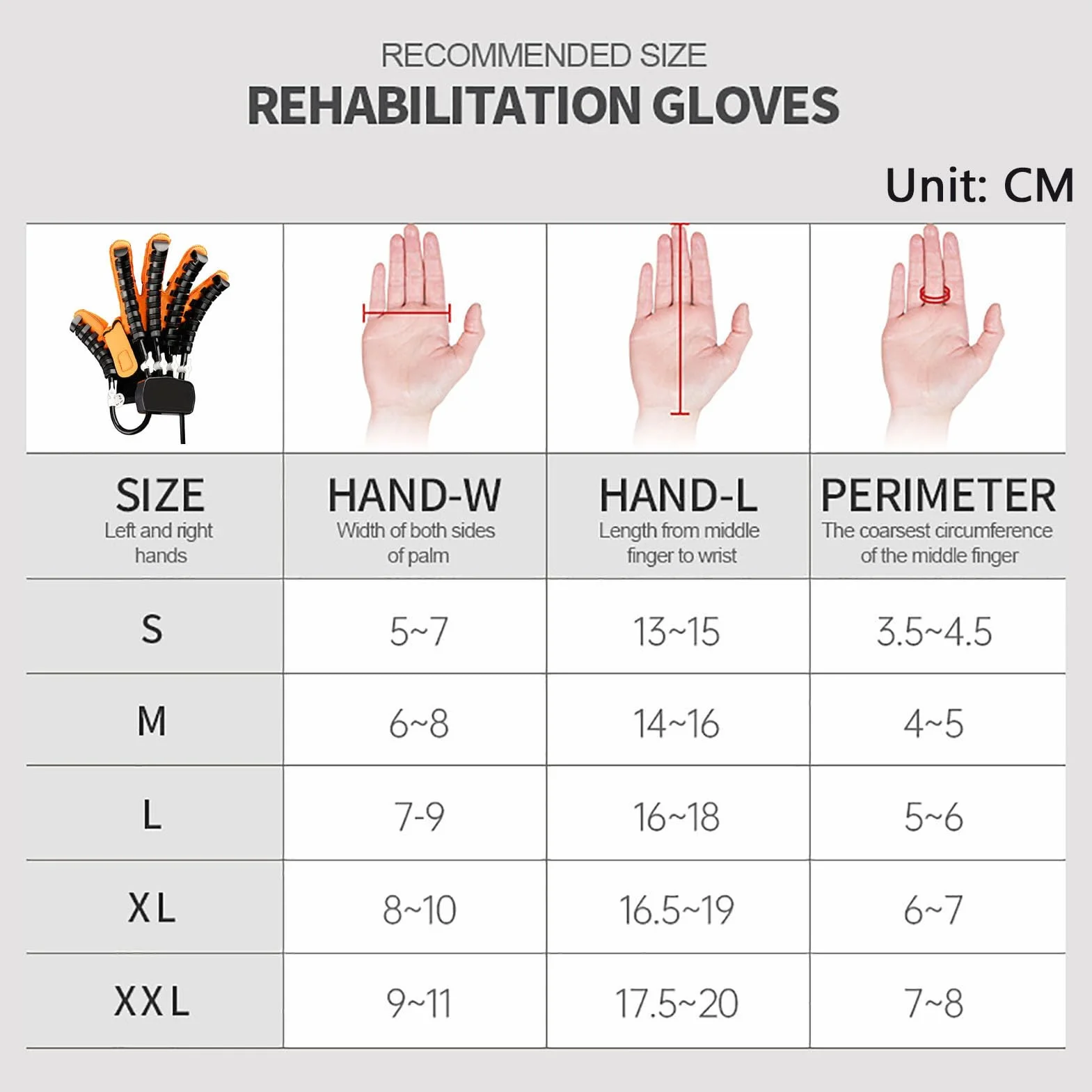 2025 Guantes De Robot De Rehabilitación, Orthosis De Los Dedos, Alivio De La Rigidez De Las Manos, Ayudas Para El Ejercicio De Manos, Guantes De Rehabilitación Del Robot De (Size:XL,Color:Left Hand)