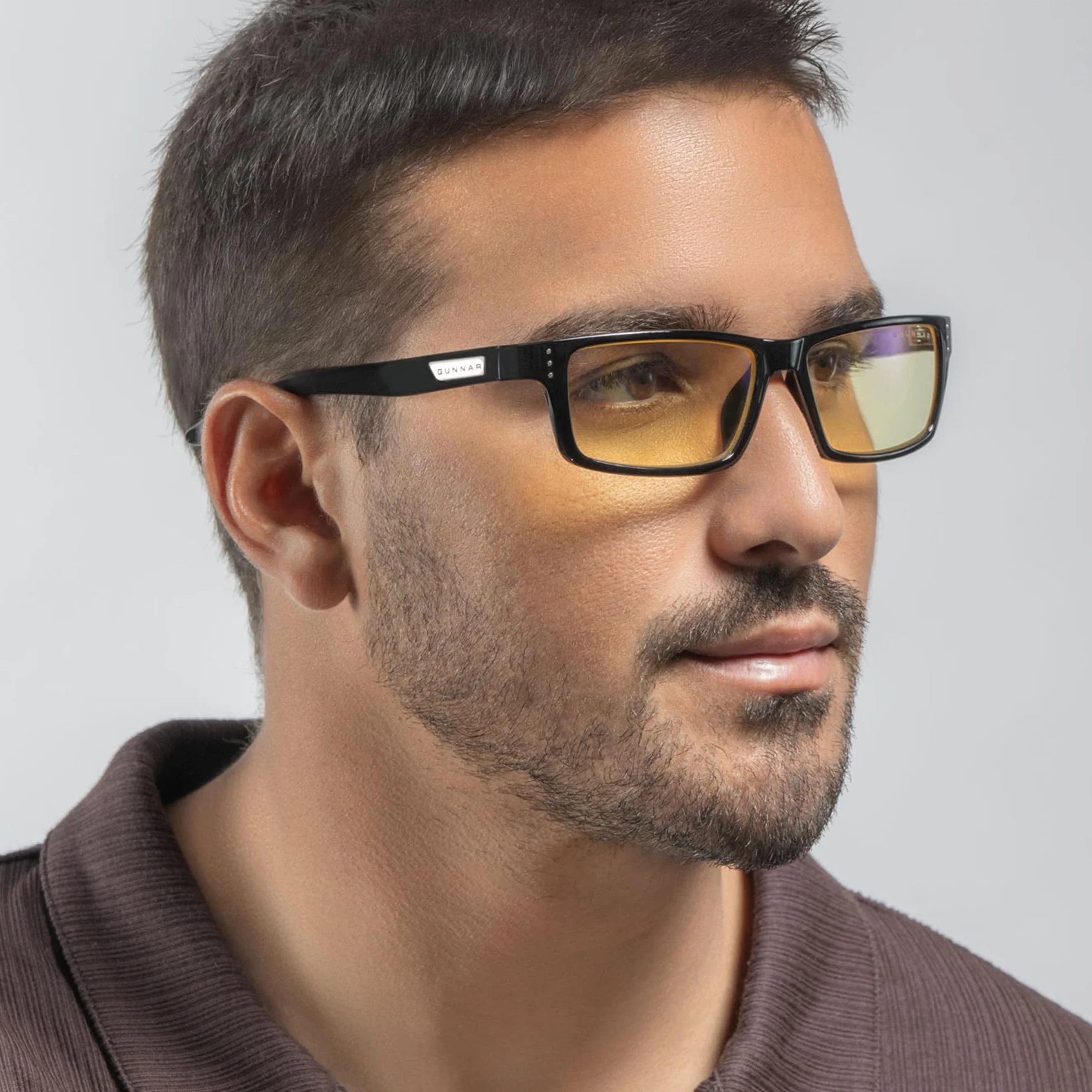 Gunnar Gafas para Videojuegos y Ordenador | Vertex, Color de Montura: Onyx, Tente de Lentes: Ámbar (Bloques 65% de Luz Azul y 100% de UV) | con filtro de Luz Azul | Lente Patentada